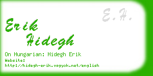 erik hidegh business card